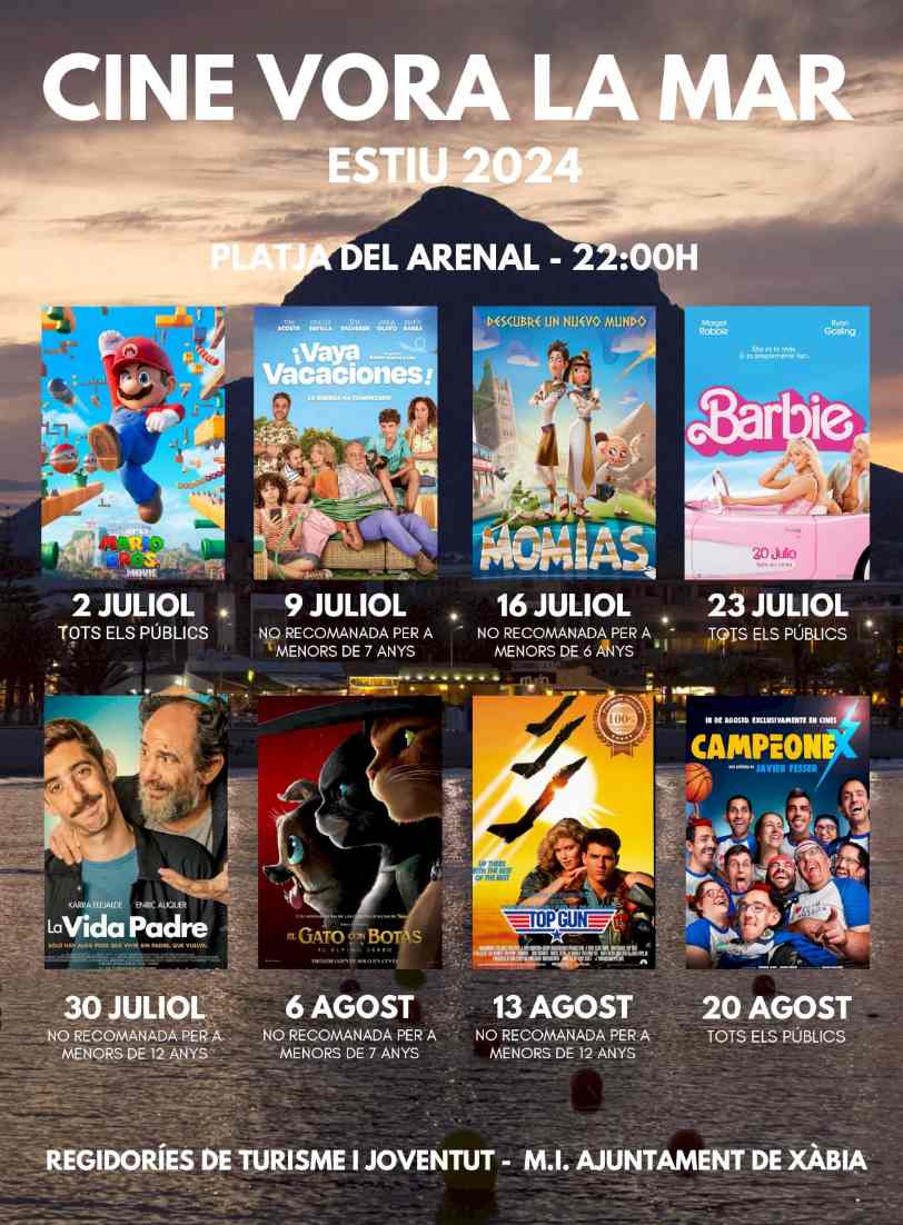 cine vora la mar cine de verano xabia javea