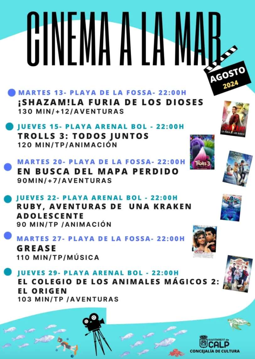 cinema a la mar cine verano calpe