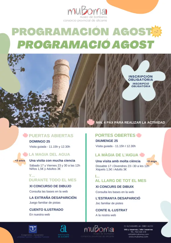 programacion agosto muboma alcoy museo bomberos