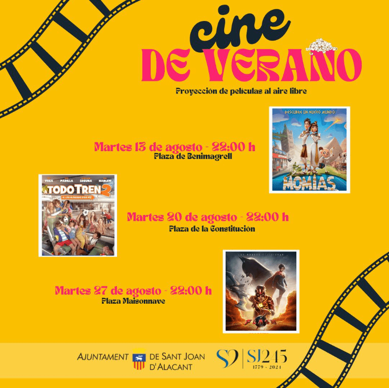 cine verano gratis sant joan d'alacant 2024