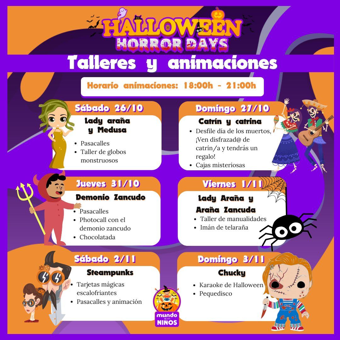 Talleres y actividades mundo de los niños alicante halloween