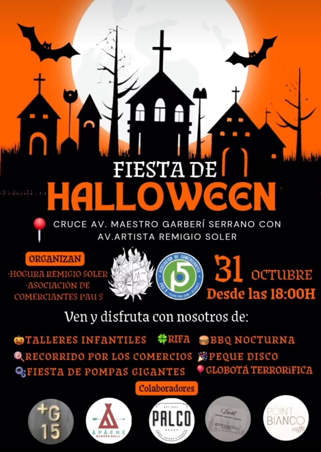 Fiesta Hlloween comerciantes alicante 2024