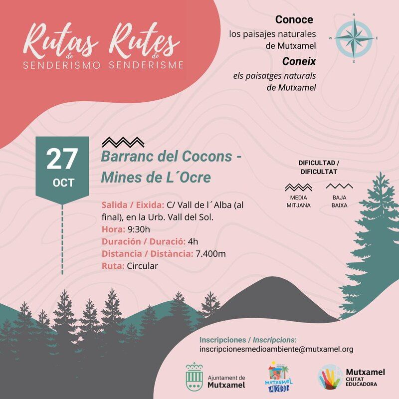 ruta guiada barranc coconns mines ocre mutxamel octubre 2024