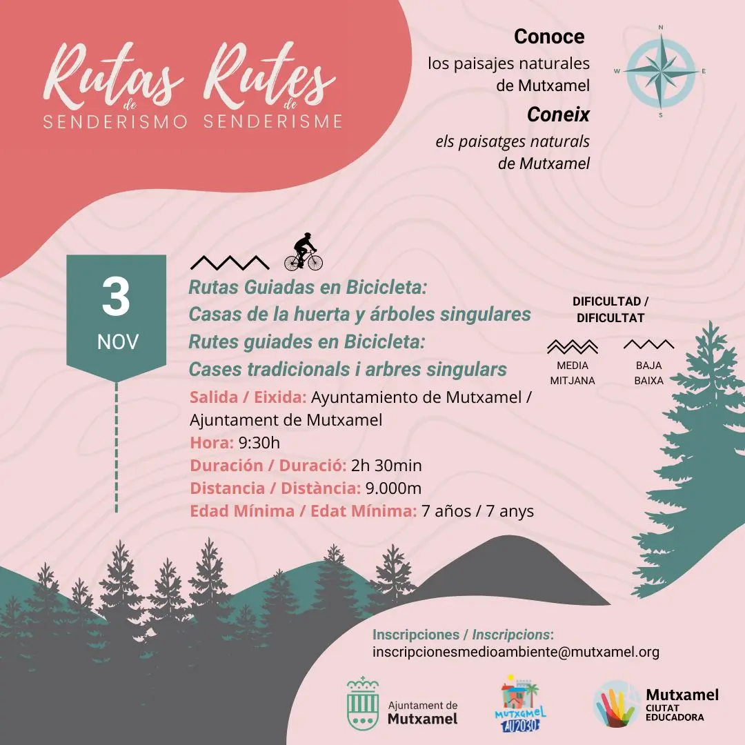 ruta guiada bicicleta mutxamel