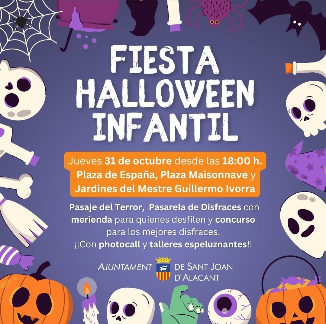 Fiesta de halloween infantil 2024 sant joan alicante