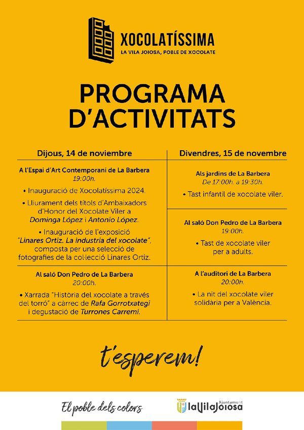 xocolatissima 2024 villajoyosa