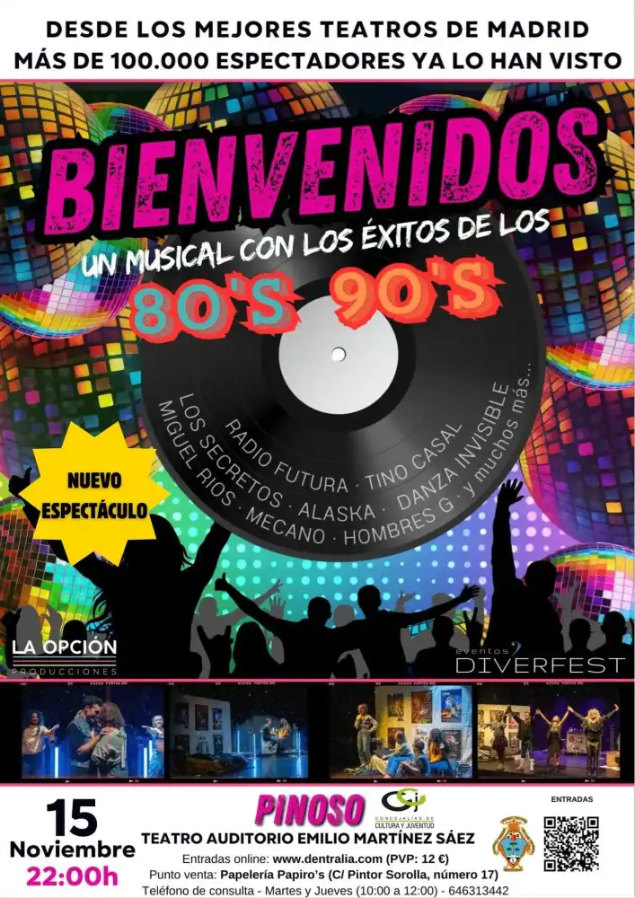 Bienvenidos musical canciones 80s 90s pinoso