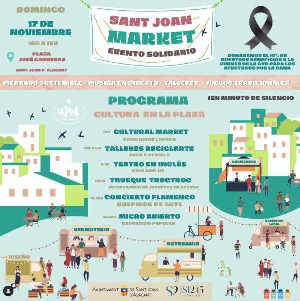 Sant Joan Mercado cultura en la plaza noviembre