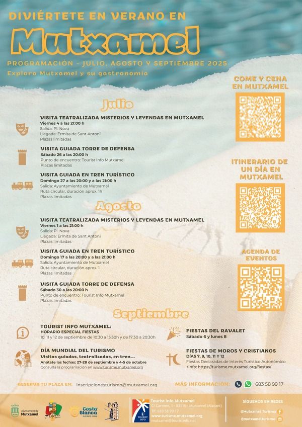 Actividades verano 2025 Mutxamel