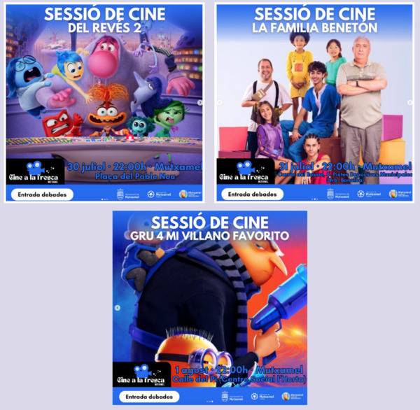 cine de verano mutxamel 2025 cine a la fresca