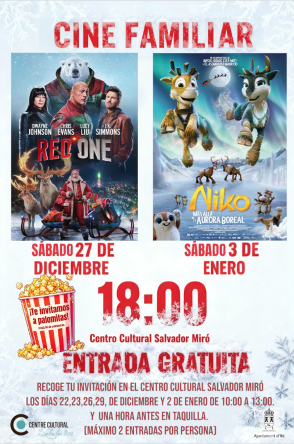 sesiones de cine gratis navidad ibi