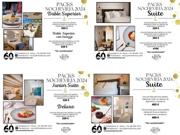 packs Nochevieja 2024 Savoy Alcoy