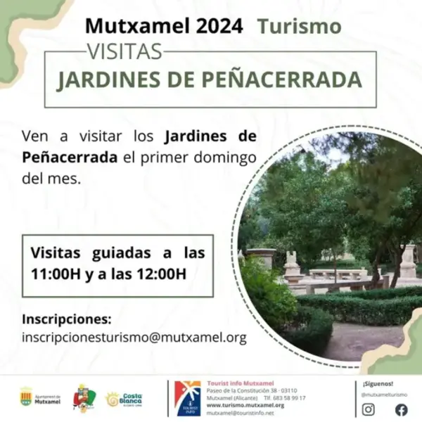 visitas guiadas gratuitas en Alicante jardines de peñacerrada mutxamel