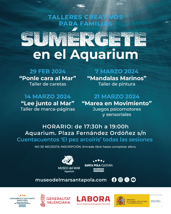 Talleres infantiles en el Aquarium Santa Pola