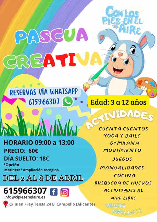 Pascua Creativa El Campello Con los pies en el Aire