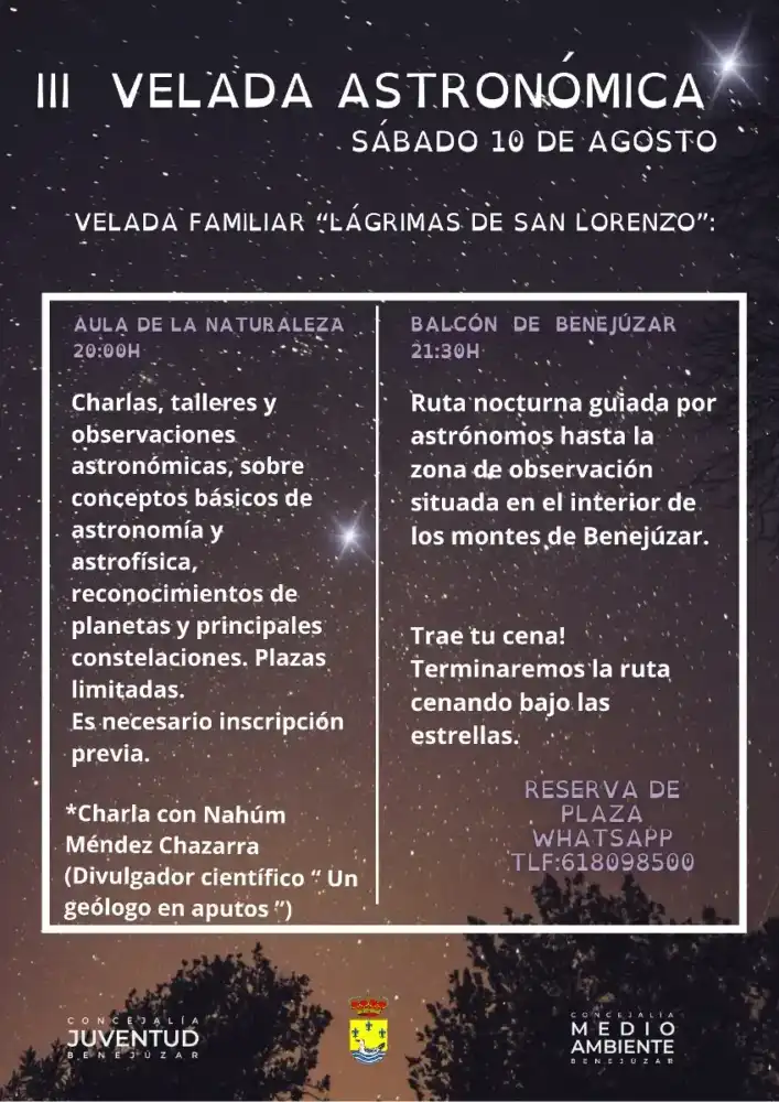 velada astronomica benezujar