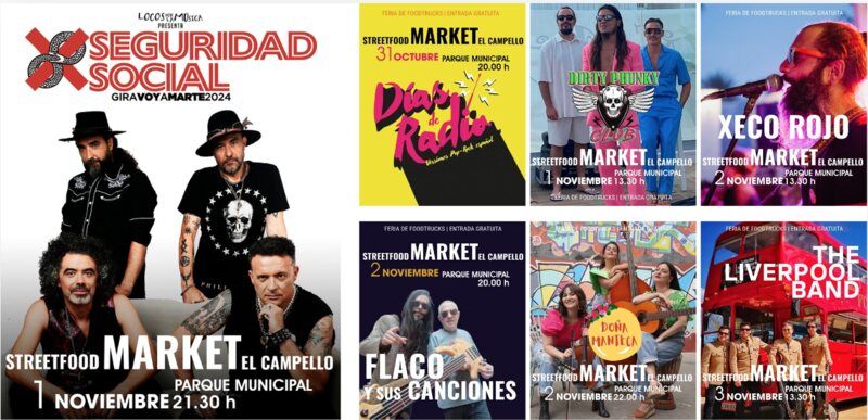 Conciertos Streetfood Market El Campello 2024 Halloween Alicante