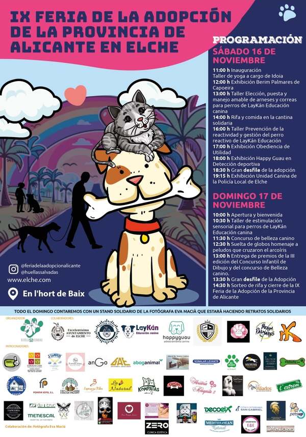 feria adopcion provincia alicante Elche programacion general